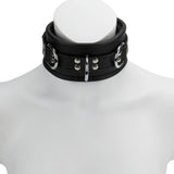 65mm Collar with 3X D-Ring Padded & Black Leather Lined