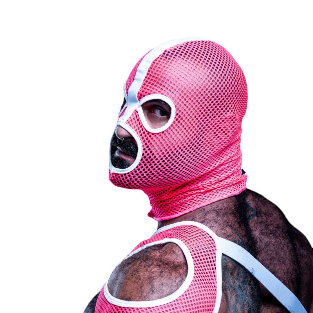 TOF Neon Mesh Hood  Pink