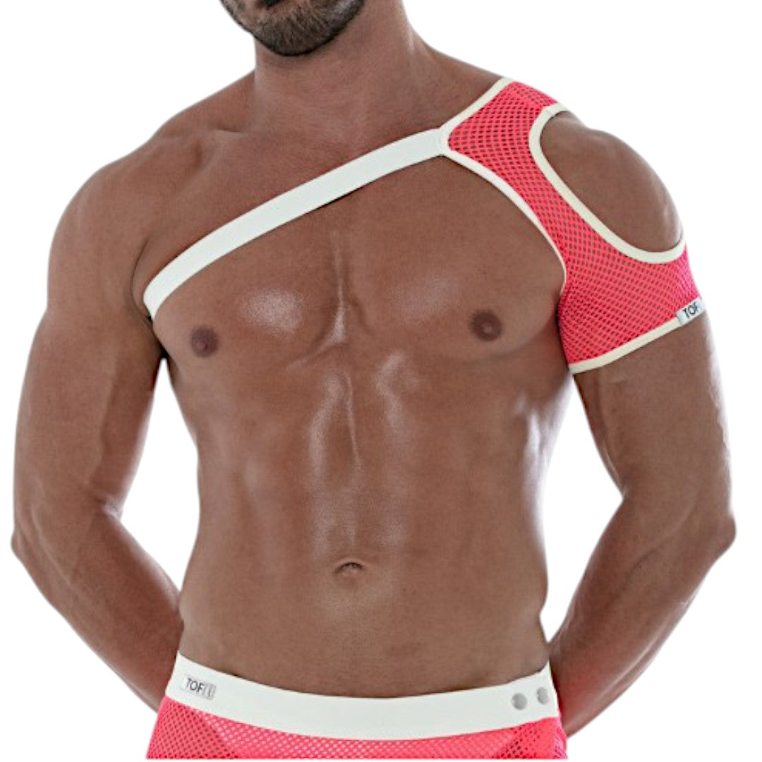 Neon Mesh Shoulder Harness Pink