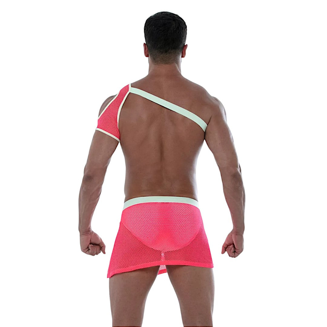 Neon Mesh Shoulder Harness Pink