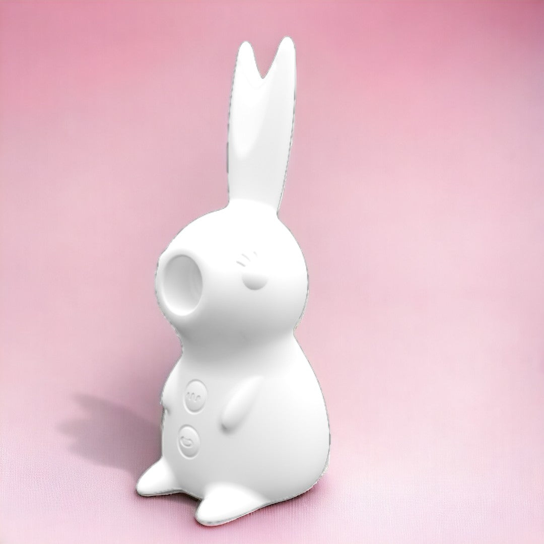 Kissing Bunny Clitoral Suction Massager-White