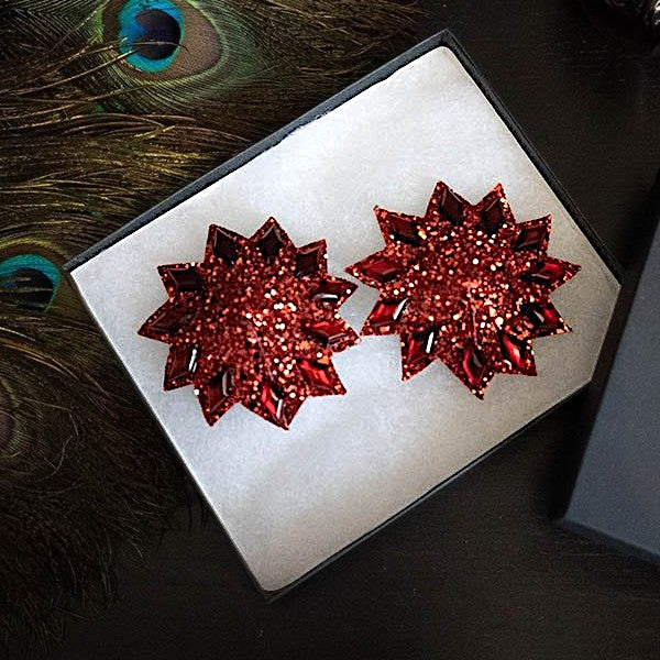 Pasties - Starburst in Red/Red