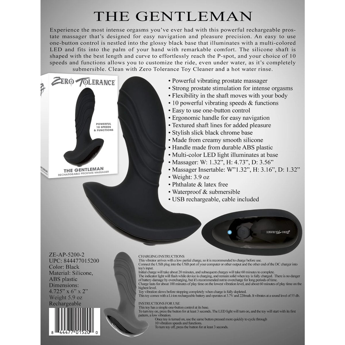 The Gentleman Reachargeable Prostate Massager