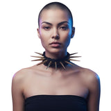 Choker - XL Spikes and Lace in Gold