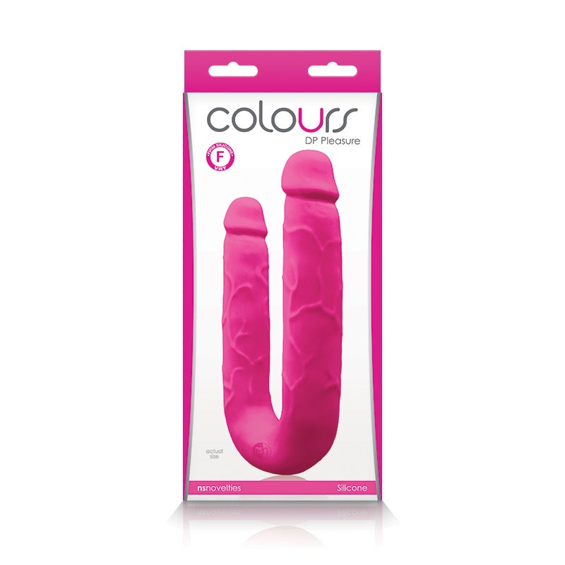 Colours DP Pleasures Pink Double Ended Dildo