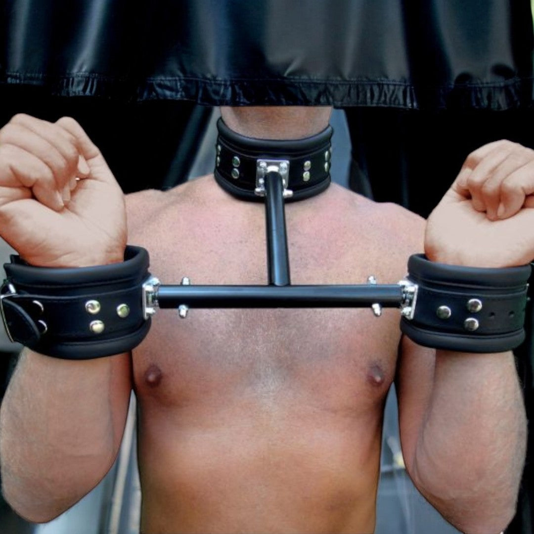 Neck/Hand Pillory W/ Leather Cuff