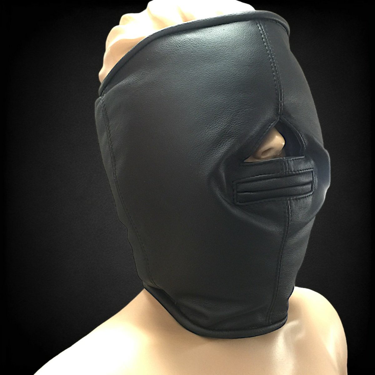 Deluxe Leather Mask Open