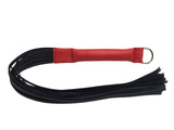 Red Leather Flogger W/ D-Ring