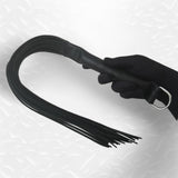Black Leather Flogger W/ D-Ring
