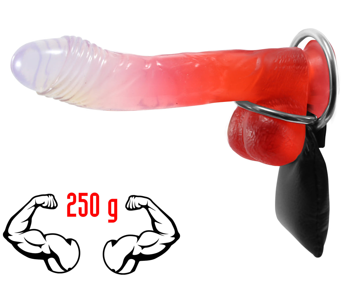 Double Cock Ring With Weight Sack