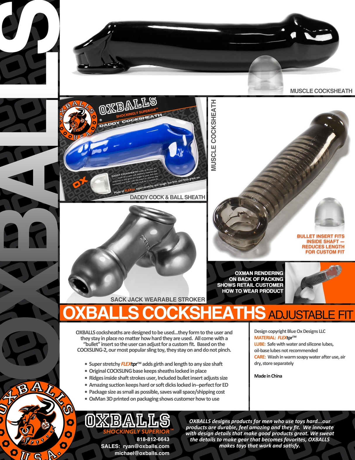 Oxballs - Cock Sheath - Muscle Black -  Oxballs