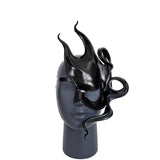 Cecilio Leather Designs Phantom Wave Mask- Black