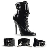 Domina-1023 Ankle Boot With Interchangeable Ankle Strap Black-Uk