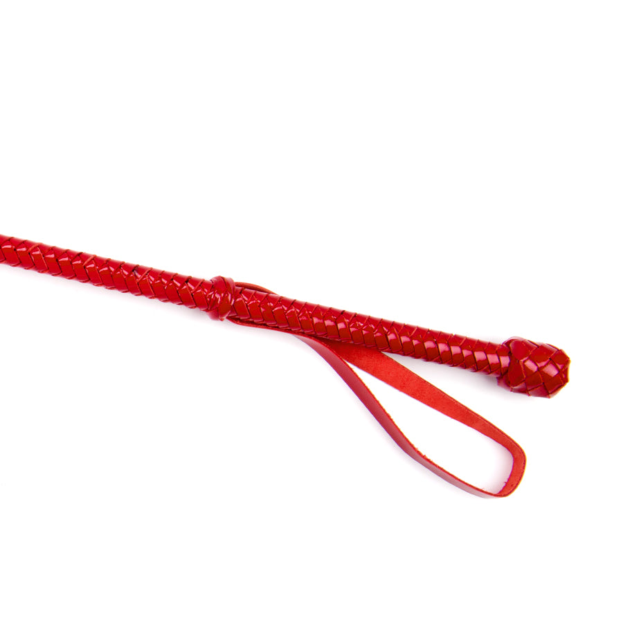 Riding Crop Patent Leather Red