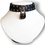 Choker-Padlock Choker W/ Rivets
