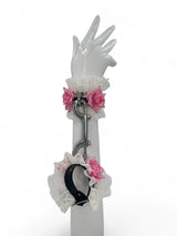 Lace And Roses Handcuffs White & Pink