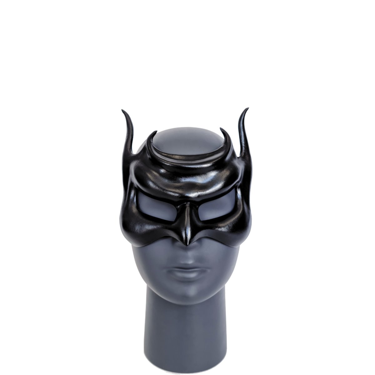 Cecilio Leather Designs Quad Horned Creature  Mask - Black