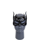 Cecilio Leather Designs Quad Horned Creature  Mask - Black
