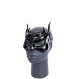 Cecilio Leather Designs Quad Horned Creature  Mask - Black