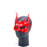Cecilio Leather Designs Quad Horned Creature Mask - Red