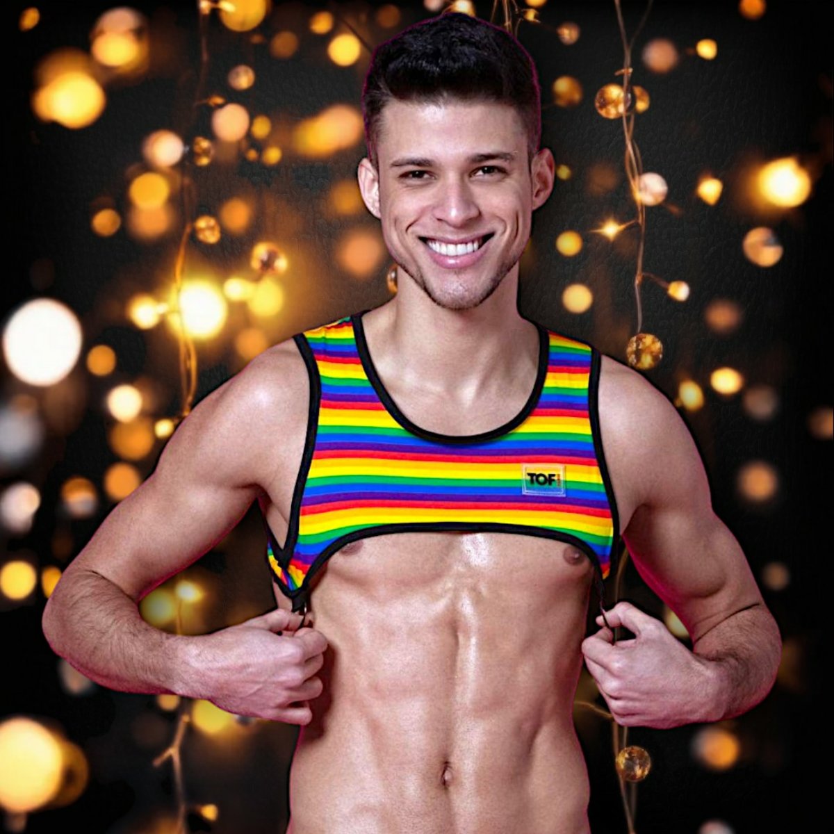 Rainbow Mens Harness