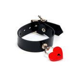 Bangle-Padlock Pvc Red Heart