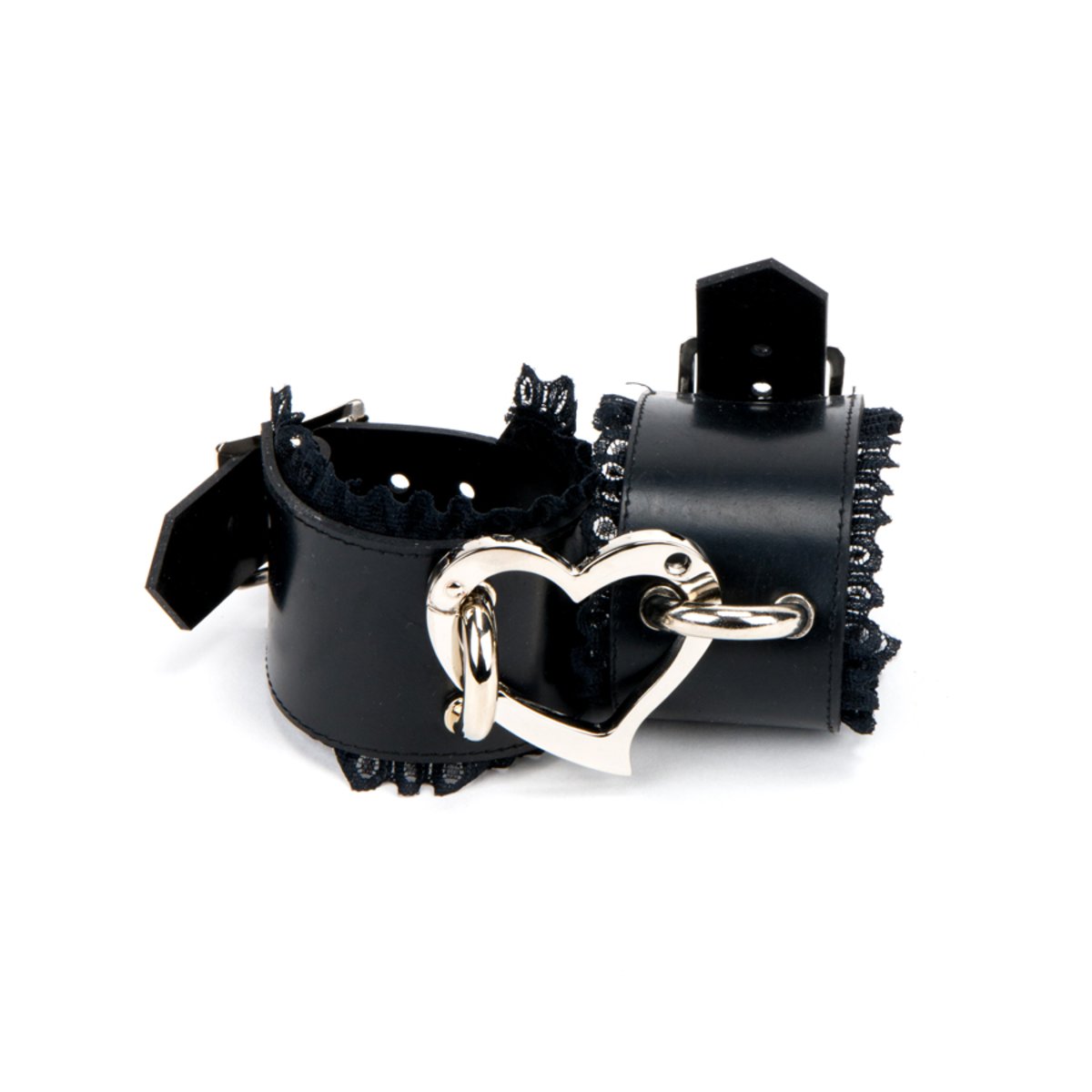 Decorative Handcuffs-Lace Trimmed Love Trap Heart