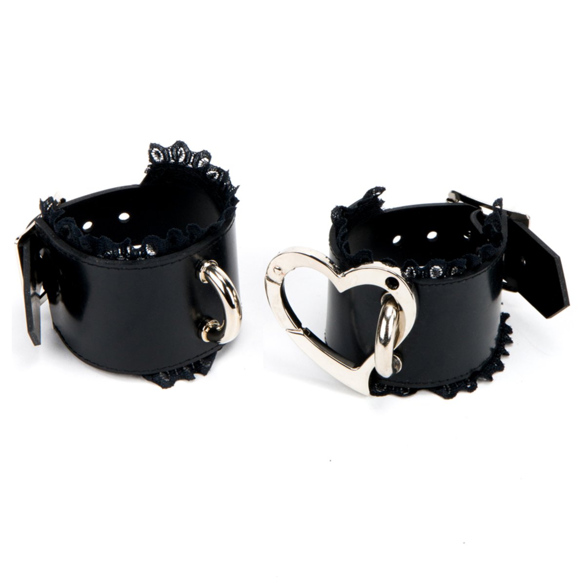Decorative Handcuffs-Lace Trimmed Love Trap Heart
