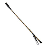 Riding Crop Leather Black/Gold