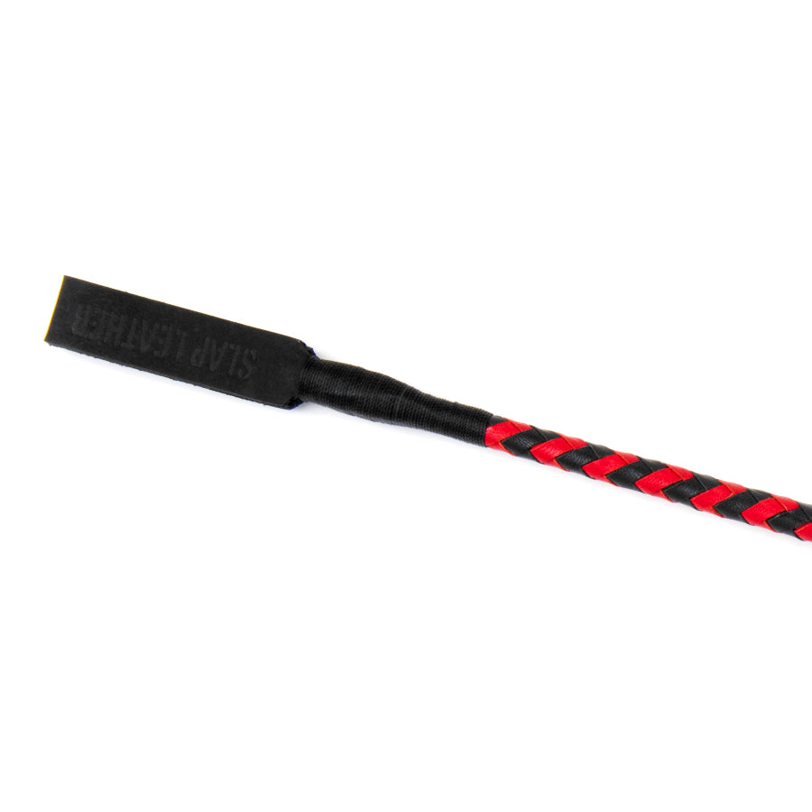 Riding Crop Leather Black/Red