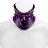 Posture Leather Love Trap Collar Purple Heart