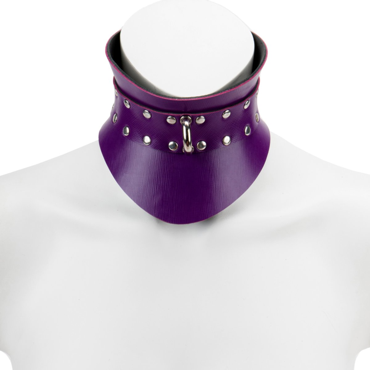 Posture Leather Love Trap Collar Purple Round