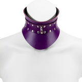 Posture Leather Love Trap Collar Purple Round