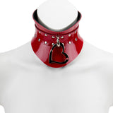 Posture Leather Love Trap Collar Red Heart