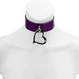 Choker-Leather Love Trap Heart