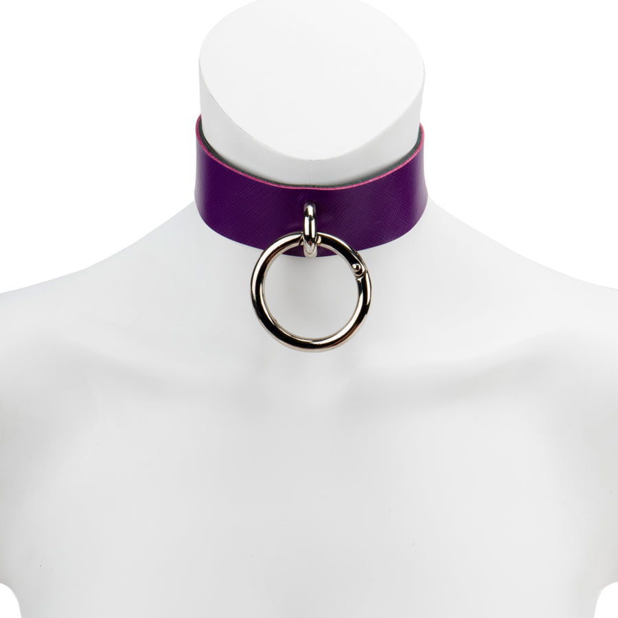 Choker-Leather Love Trap Round