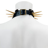 Choker - XL Spikes and Lace in Gold