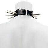 Choker - XL Spikes and Lace in Silver