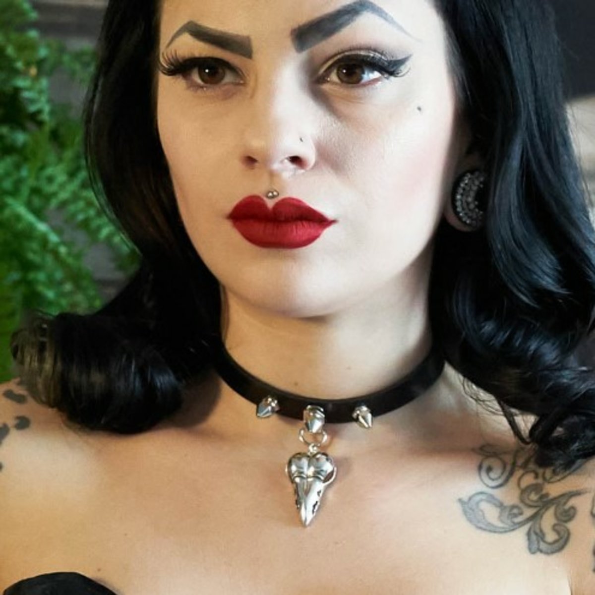 Choker-Bird Skull Choker