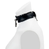 Choker-Lace Trimmed Padlock