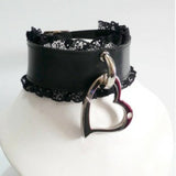 Choker-Love Trap Choker W/ Lace Trim