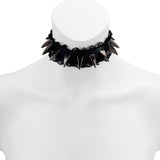 Choker-Lace Trimmed With Claw Spikes