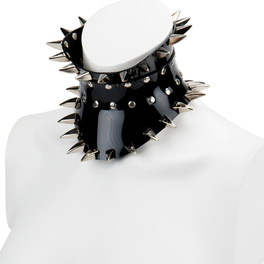 Posture - Corset Collar with Silver Claws PVC