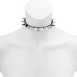 Choker-Slim Mirror With Cone Spikes