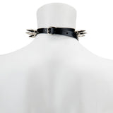 Choker-Slim Mirror With Large Dog Spikes