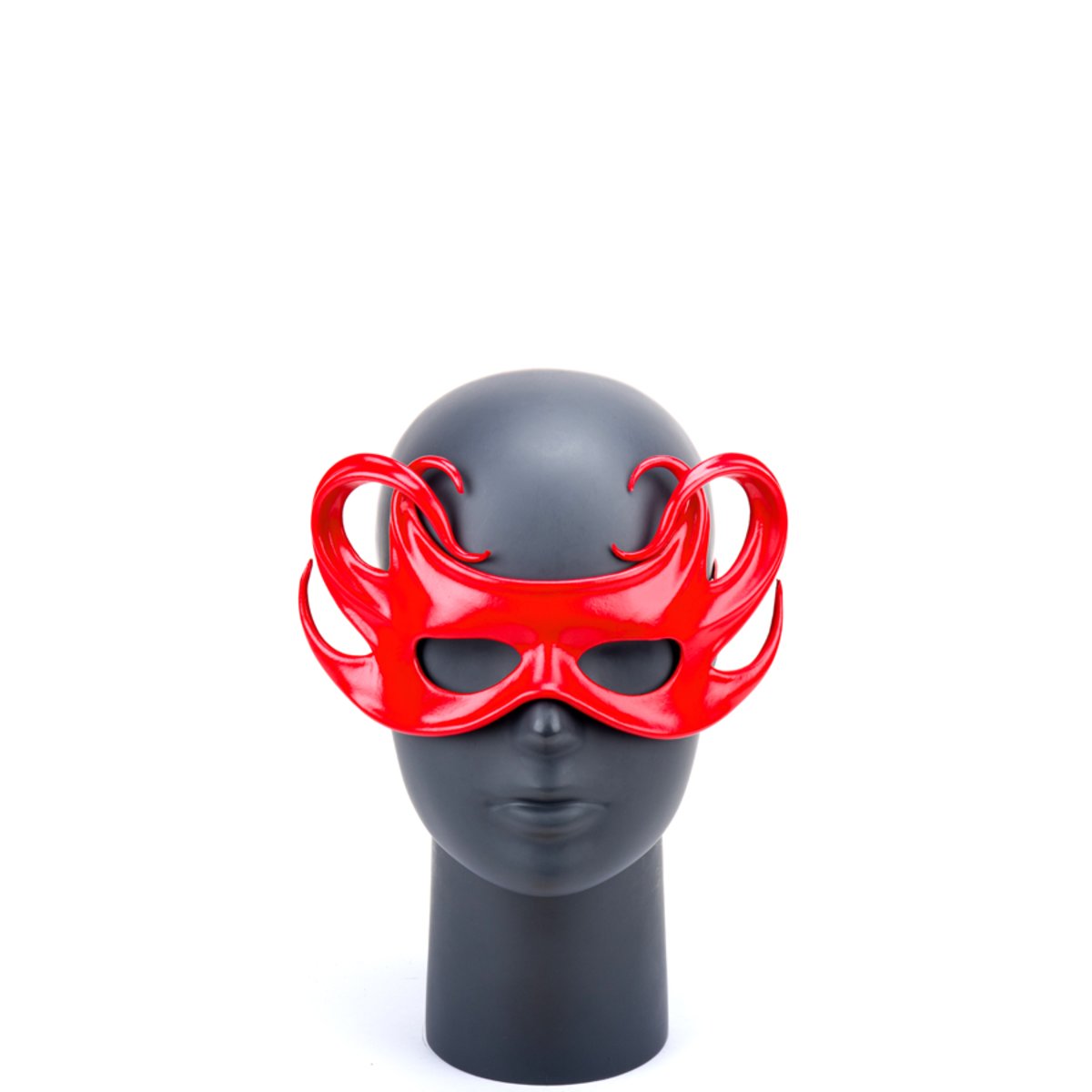 Cecilio Leather Designs Hex Tendrils Mask - Red