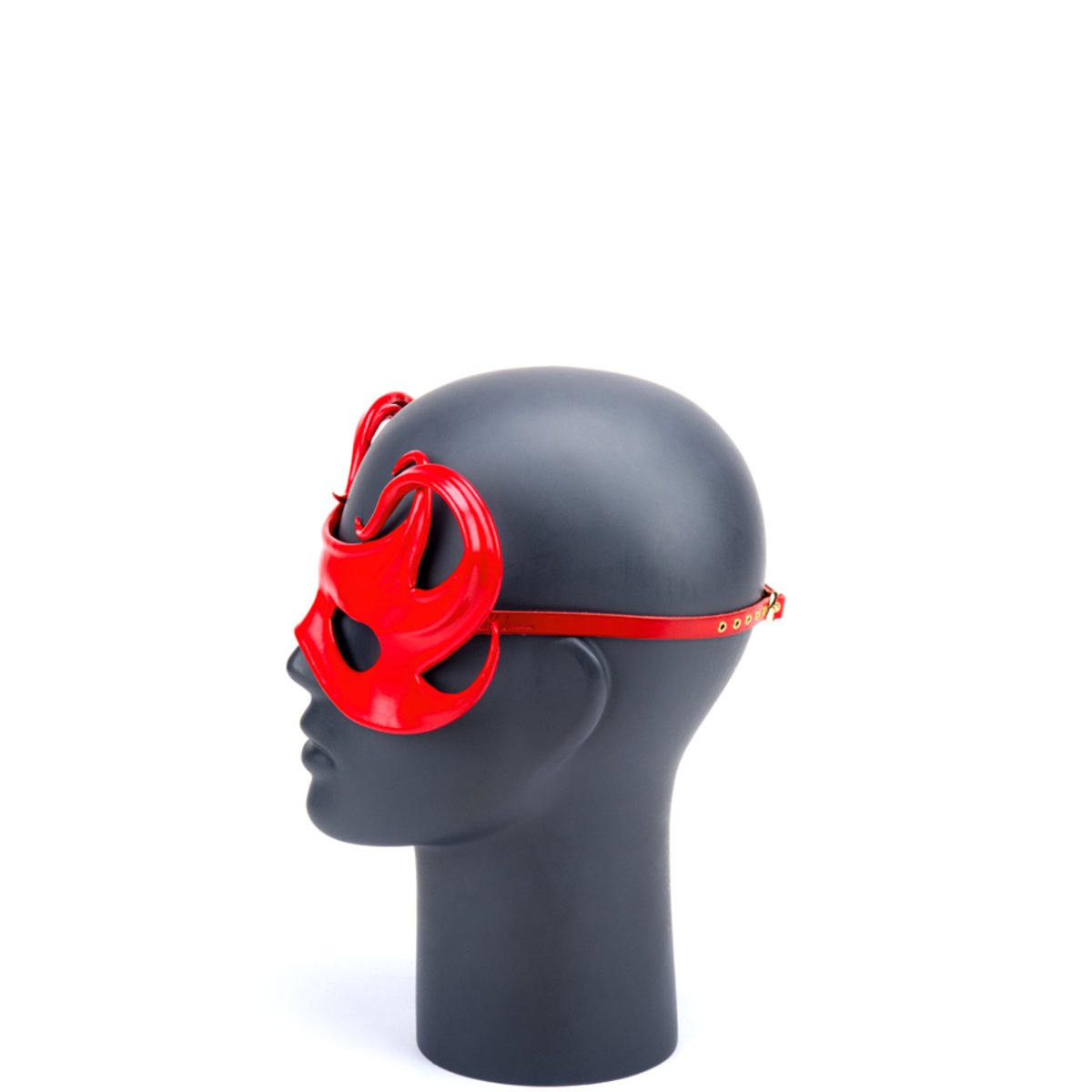 Cecilio Leather Designs Hex Tendrils Mask - Red