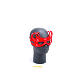 Cecilio Leather Designs Hex Tendrils Mask - Red