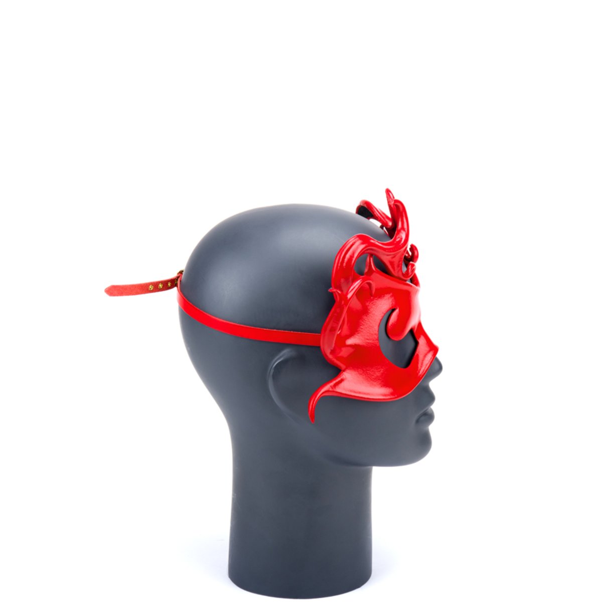 * Red Wave Leather Mask