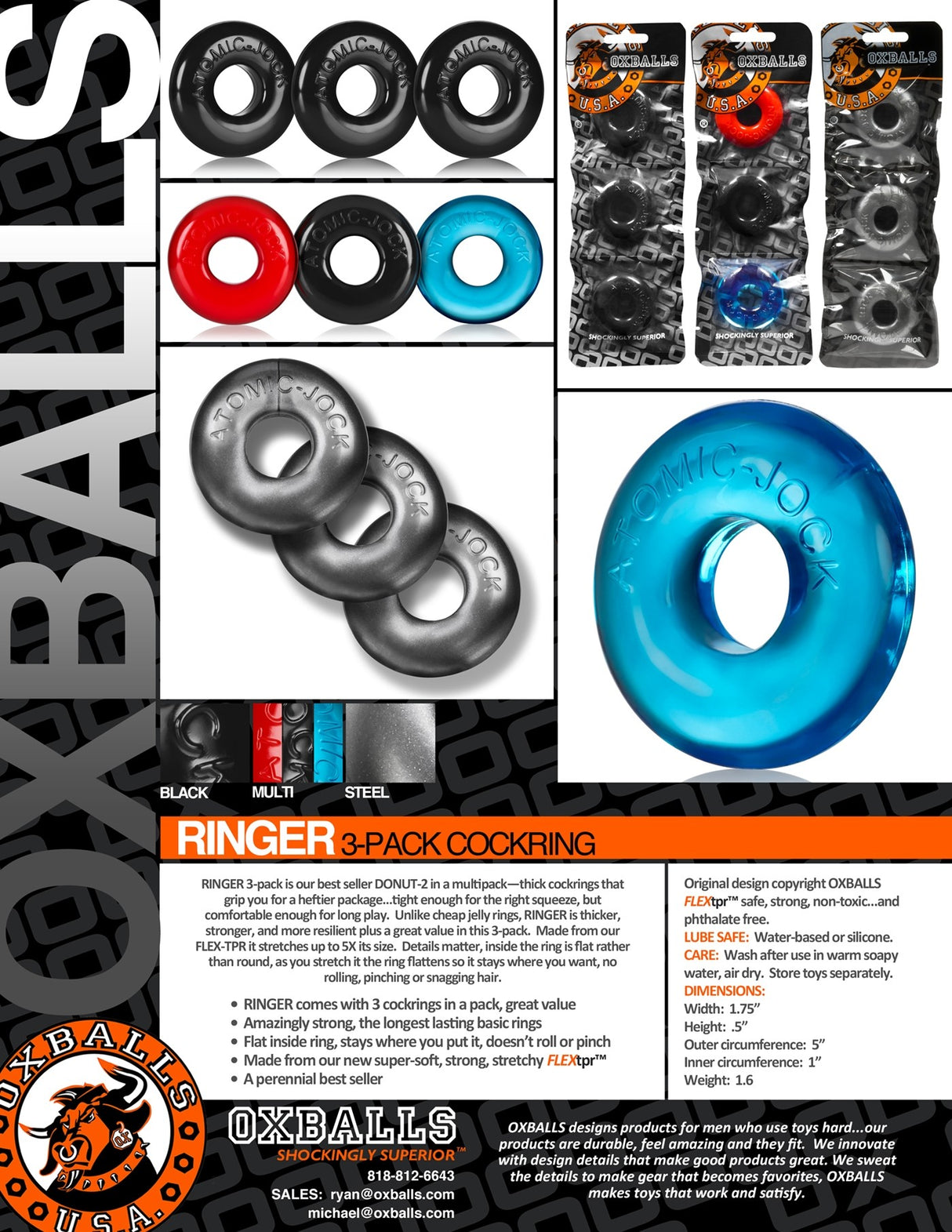Ringer Cock Ring 3 Pack